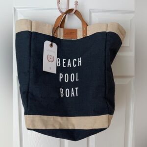 Apolis Navy Canvas Tote Bag NWT Beach Pool Boat